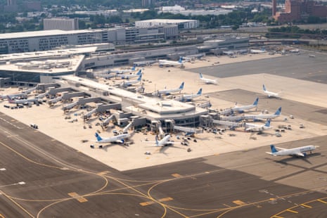aerial view of an airport terminal