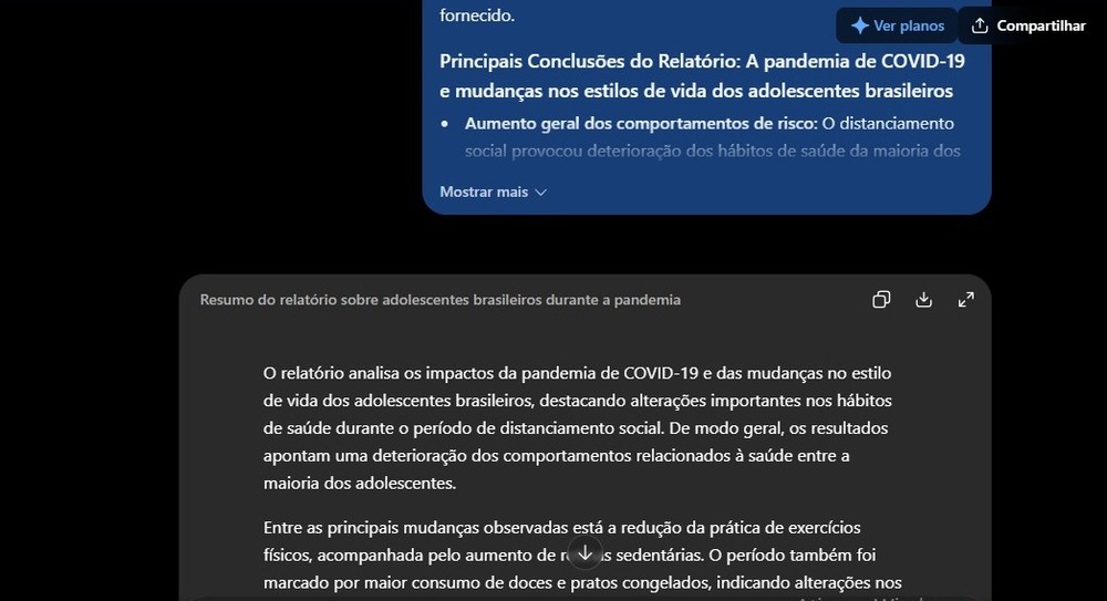 Texto gerado pelo ChatGPT com base nas informações repassadas do NotebookLM — Foto: Diedrich Bader/TechTudo