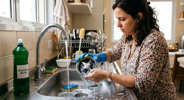 Este truque limpa o liquidificador em menos de um minuto; veja como fazer