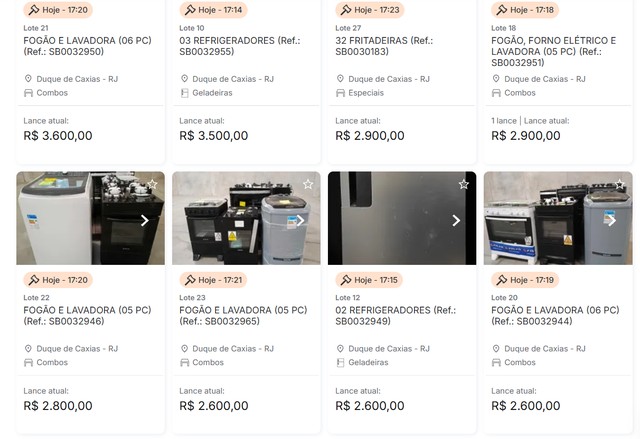 Leilão das Casas Bahia tem geladeira, fogão e ventiladores a partir de R$ 400