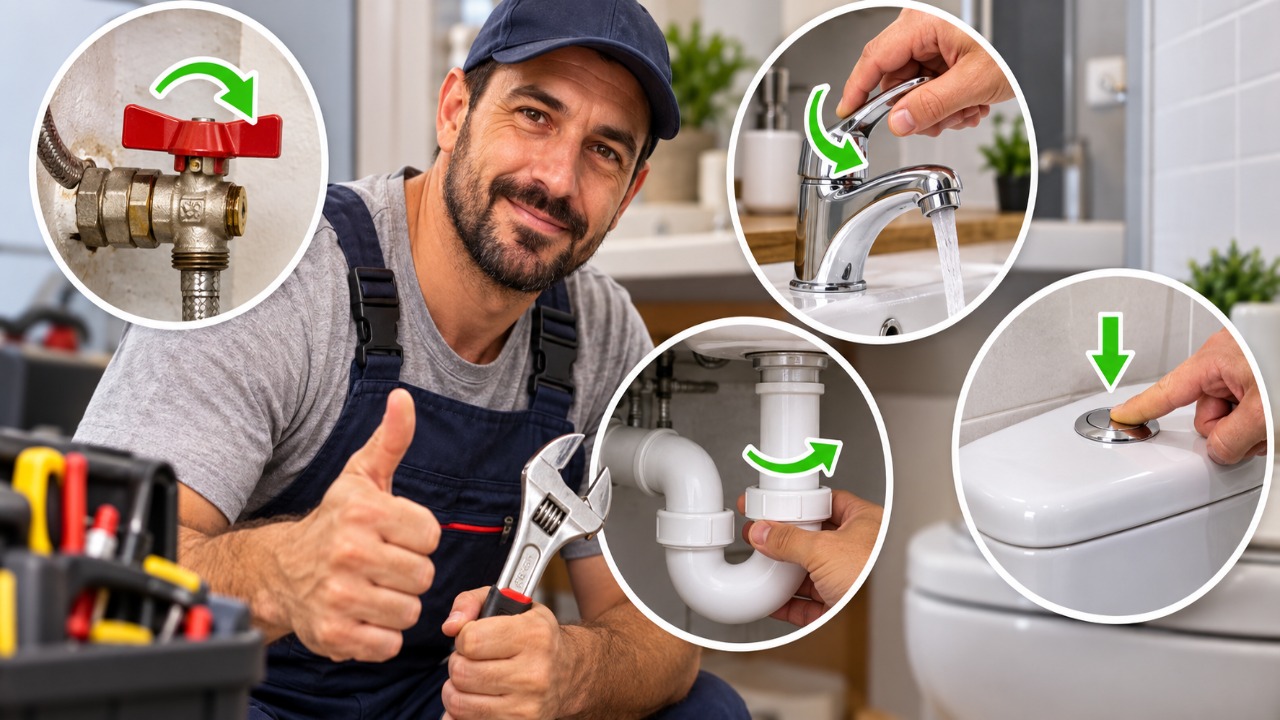 Marido de aluguel revela os quatro pontos da casa onde moradores mais causam danos tentando resolver sozinhos: registro, torneira, sifão e válvula de descarga, e ensina o movimento correto