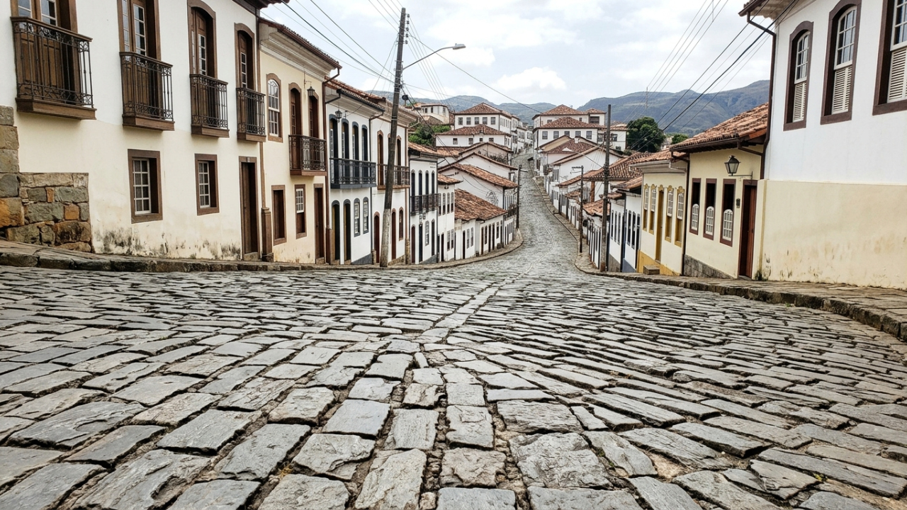 A cidade mineira onde o calçamento de pedra é protegido e os buracos não podem ser simplesmente tapados com asfalto