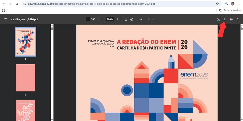 Enem 2026: Veja como baixar a Cartilha da Redação pelo celular