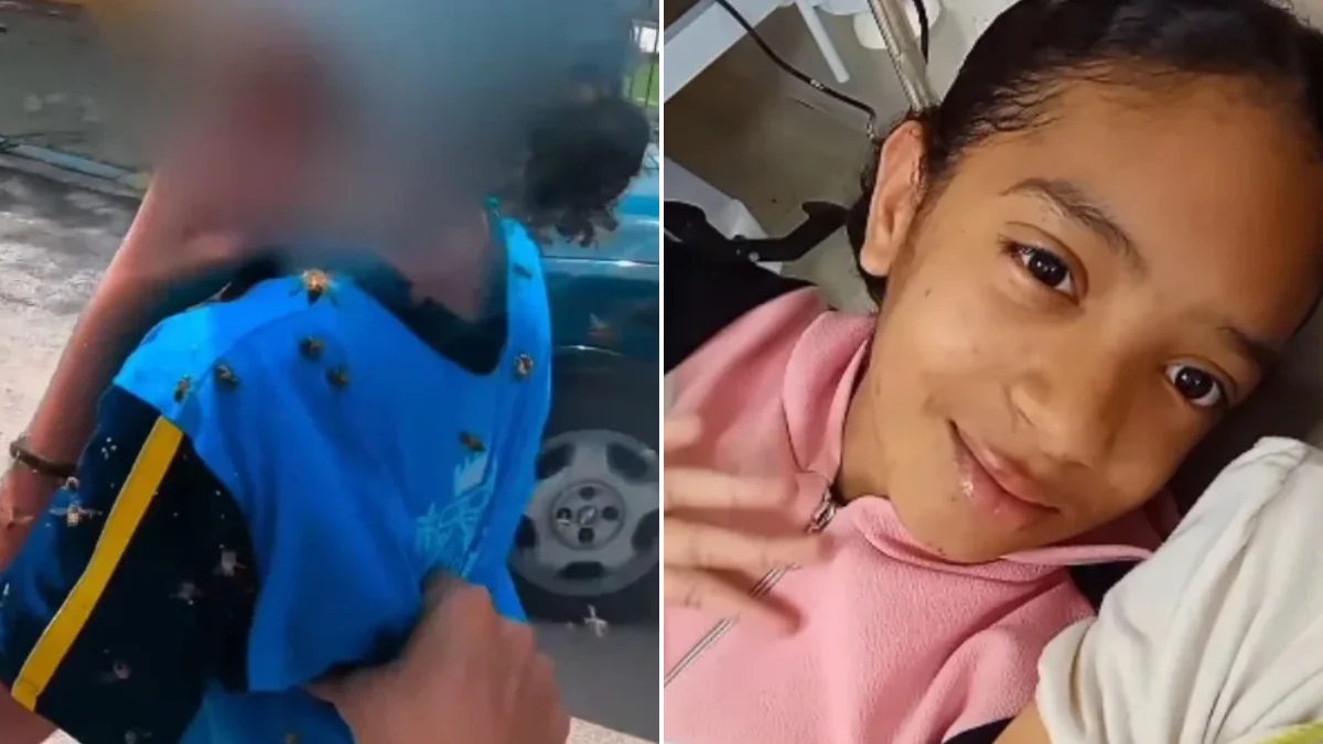 Safira, menina atacada por abelhas, tem alta hospitalar em MG