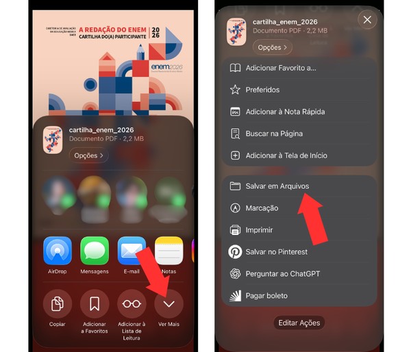 Enem 2026: Veja como baixar a Cartilha da Redação pelo celular
