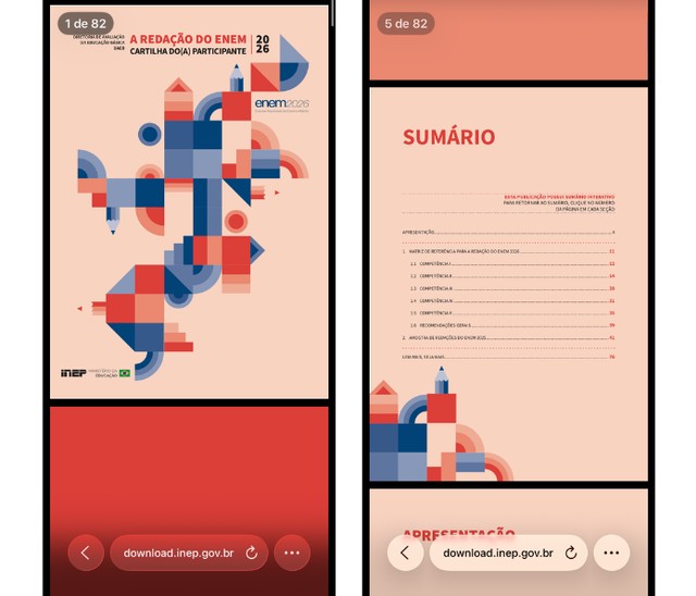 Enem 2026: Veja como baixar a Cartilha da Redação pelo celular