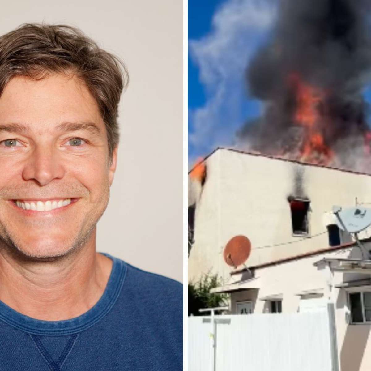 Ex-galã da Globo desabafa sobre incêndio que destruiu casa nos EUA e enaltece ajuda de amigos: 'Não temos onde ficar'