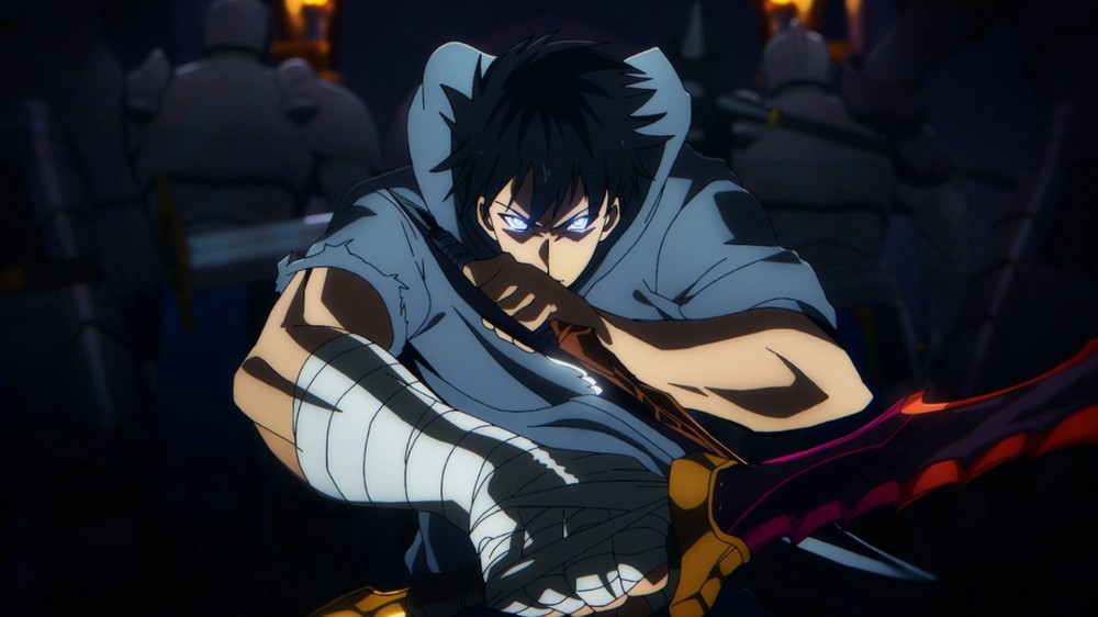 Solo Leveling acompanha a jornada de Jinwoo para se tornar o mais forte caçador — Foto: Divulgação/Crunchyroll