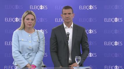 Douglas Ruas, candidato do PL ao governo do Rio, fala após debate da Globo