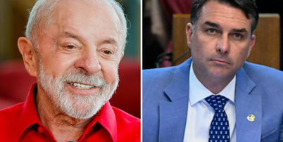 Os candidatos Luiz Inácio Lula da Silva (PT) e Flávio Bolsonaro (PL) Foto: Ricardo Stucker/PR | Agência Senado