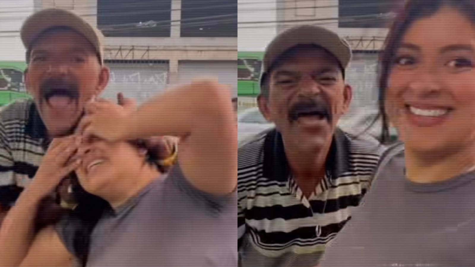 Morador de rua tapa olhos de mulher na 25 de Março e invade vídeo de surpresa