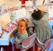 Mel e Mavie, filhas de Bruna Biancardi e Neymar, são clicadas na festa de Bento