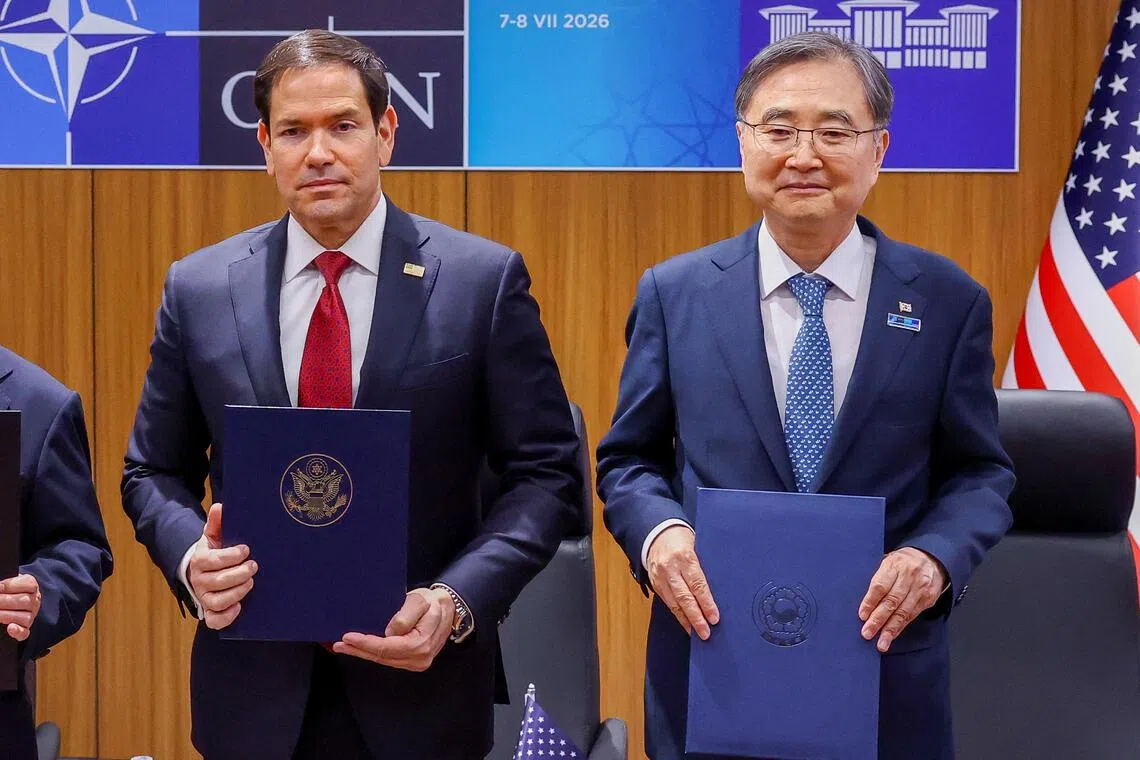 US Secretary of State Marco Rubio (left) and South Korean Foreign Minister Cho Hyun also reaffirmed their commitment to the complete denuclearisation of North Korea.