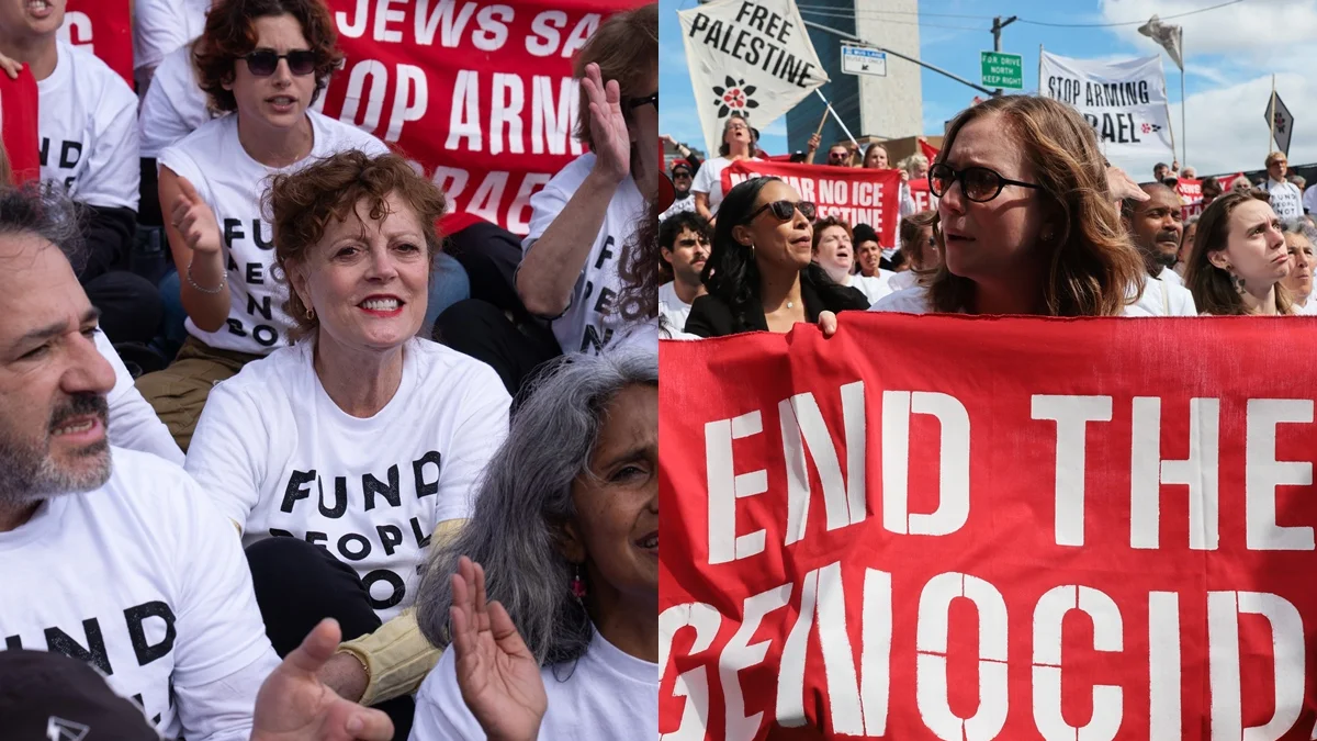 Susan Sarandon e Hannah Einbinder são presas em protesto contra Netanyahu