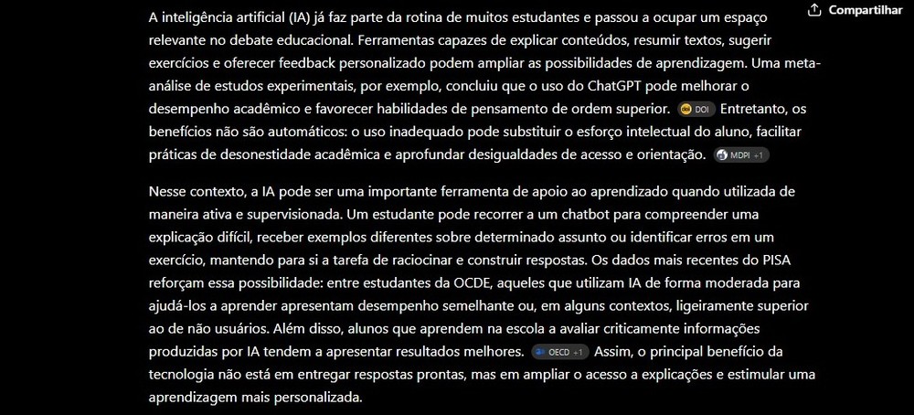 Texto produzido e apurado totalmente pelo ChatGPT — Foto: Diedrich Bader/TechTudo
