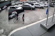 Início previsto para as 04h45min; apresentação efetiva às 07h44min (atraso de 02h59min); chegou de bicicleta