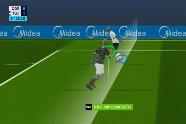 Corinthians x Fluminense tem bug no semiautomático em diferença de 0 cm - destaque galeria