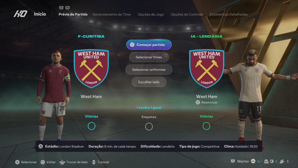 Leve o West Ham de volta a Premier League no EA FC 27 — Foto: Reprodução/Filipe Curitiba