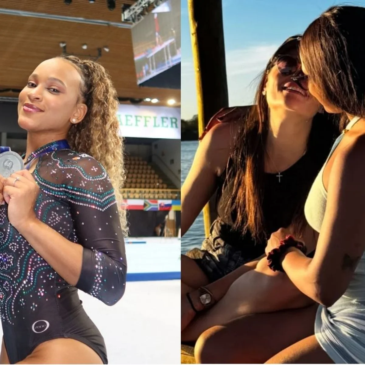 Rebeca Andrade ganha elogio de namorada após vencer medalha na Copa