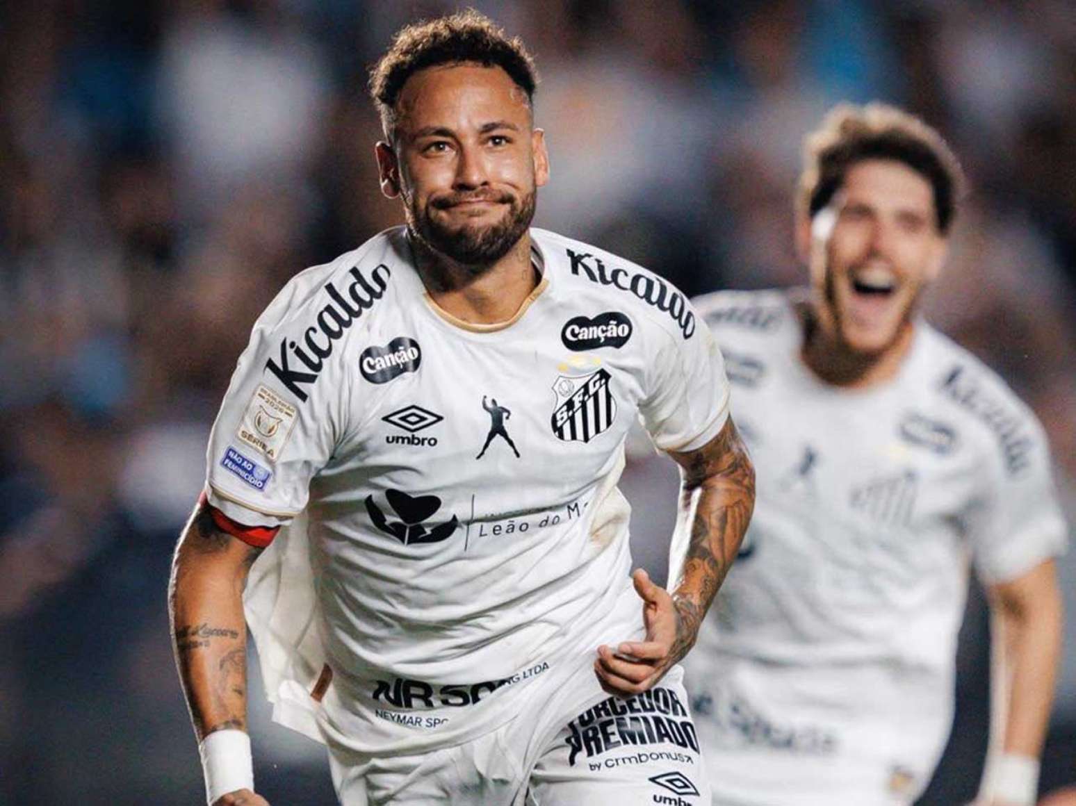 Na &uacute;ltima vez que entrou em campo. Neymar fez dois gols contra o Flamengo &ndash;