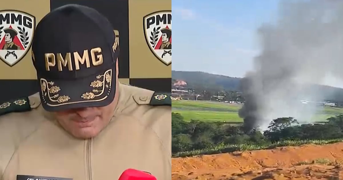 ‘Ases indomáveis’: coronel da PMMG se emociona ao lamentar morte de três militares em queda de avião
