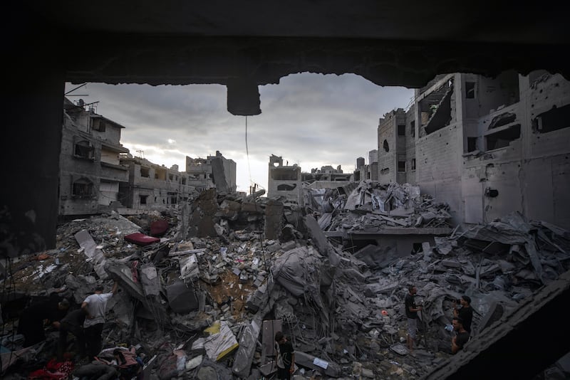 Destruction in Gaza city. EPA