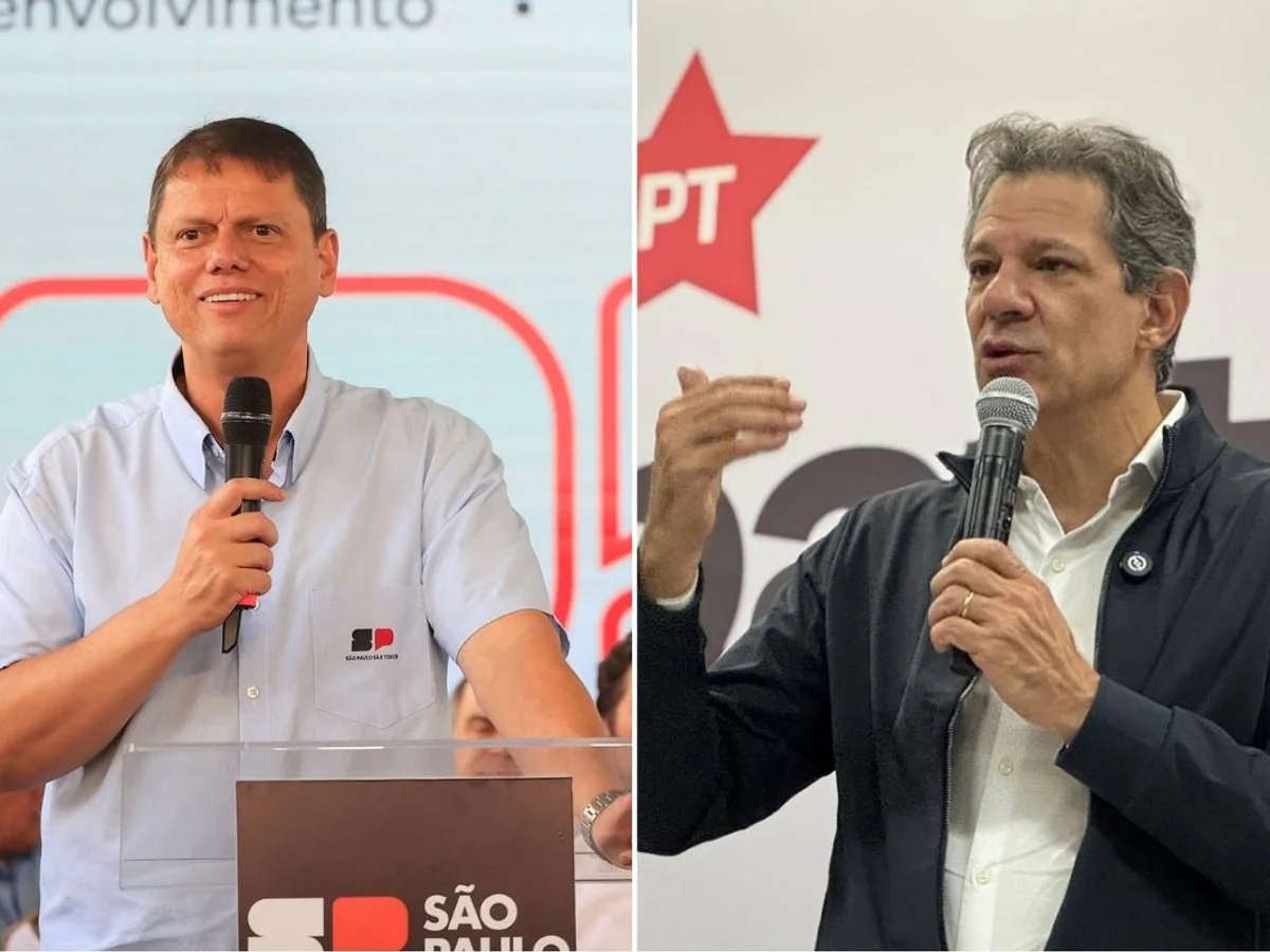 Quaest: Tarcísio tem 60% e Haddad marca 36% na disputa pelo governo de SP