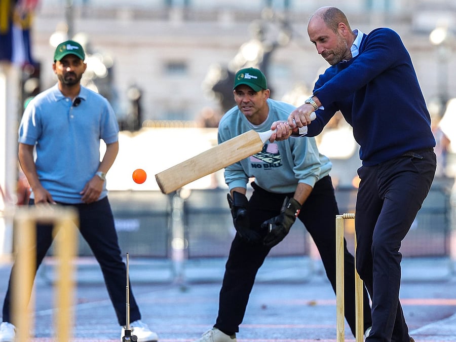 Prince Williams se une às estrelas do críquete para uma partida na rua