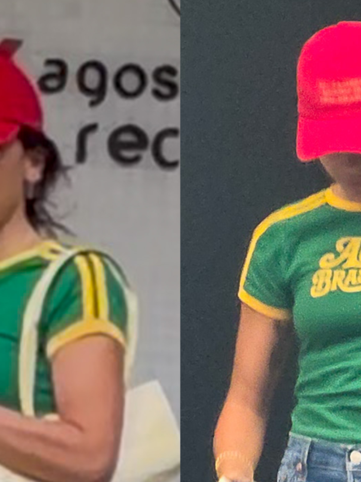 Discreta, Anitta vota no segundo turno com blusa do Brasil e boné vermelho
