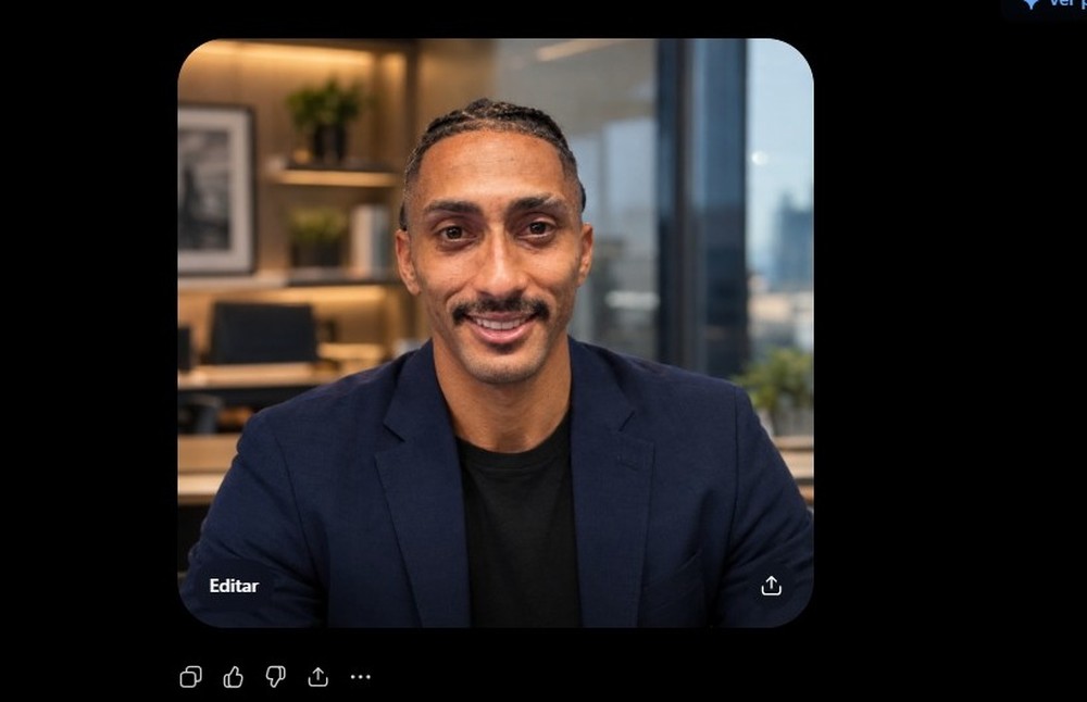 Para transformar uma selfie em um retrato profissional, é importante pedir para o ChatGPT preservar traços faciais originais — Foto: Diedrich Bader/TechTudo