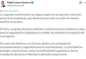 Comunicado de Pablo Lemus.