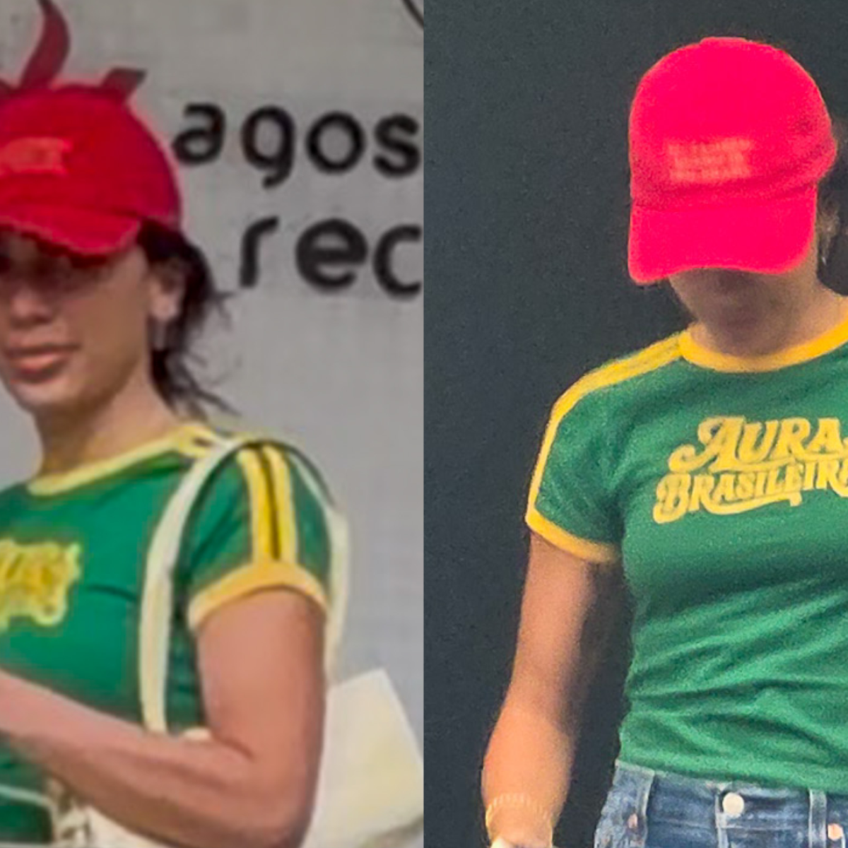 Discreta, Anitta vota no segundo turno com blusa do Brasil e boné vermelho