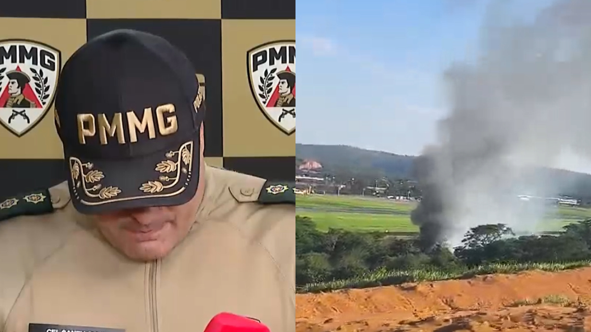 ‘Ases indomáveis’: coronel da PMMG se emociona ao lamentar morte de três militares em queda de avião